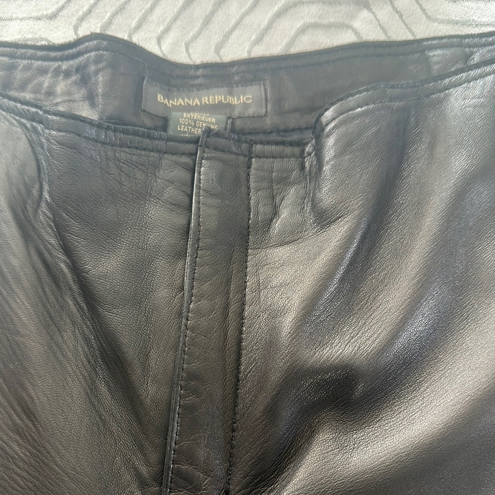 Banana Republic Black Leather pants